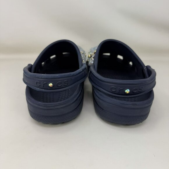 Crocs Classic Custom Made Clogs Mules Shoes Blue Women’s Size 8 - Picture 4 of 7